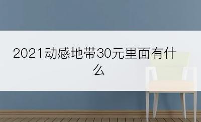 2021动感地带30元里面有什么