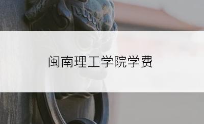 闽南理工学院学费