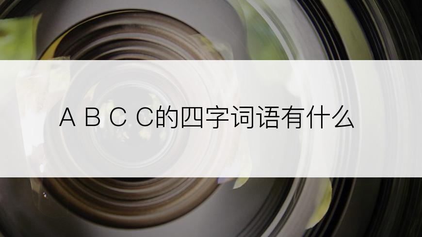 A B C C的四字词语有什么