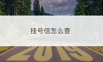 挂号信怎么查