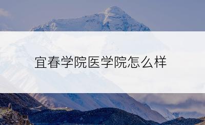 宜春学院医学院怎么样