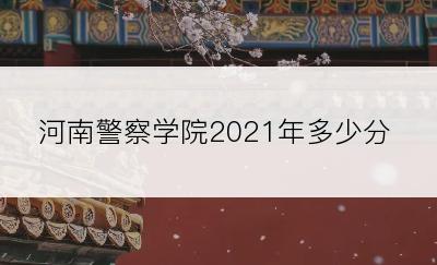 河南警察学院2021年多少分