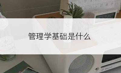 管理学基础是什么