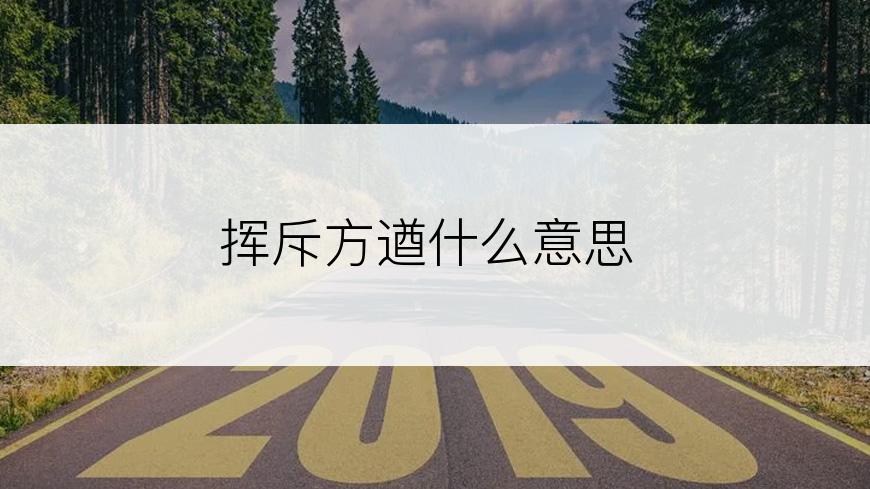 挥斥方遒什么意思