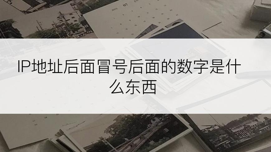 IP地址后面冒号后面的数字是什么东西