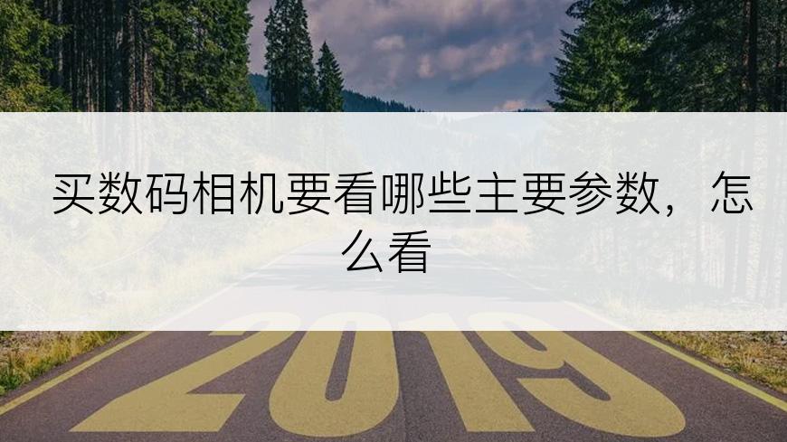 买数码相机要看哪些主要参数，怎么看