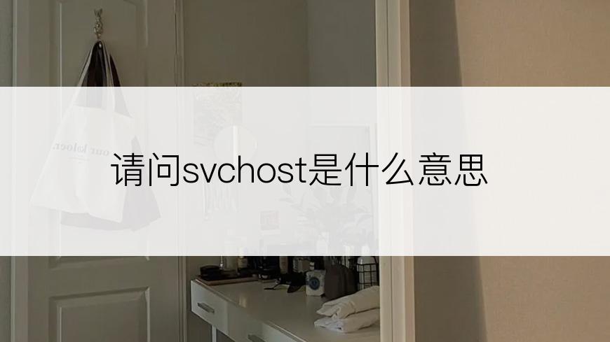 请问svchost是什么意思