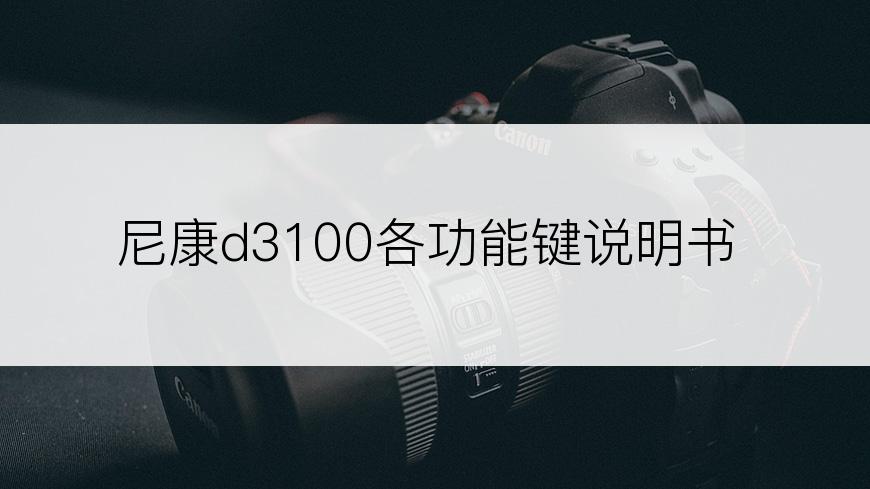 尼康d3100各功能键说明书