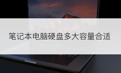 笔记本电脑硬盘多大容量合适