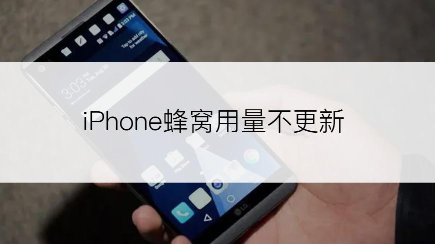 iPhone蜂窝用量不更新