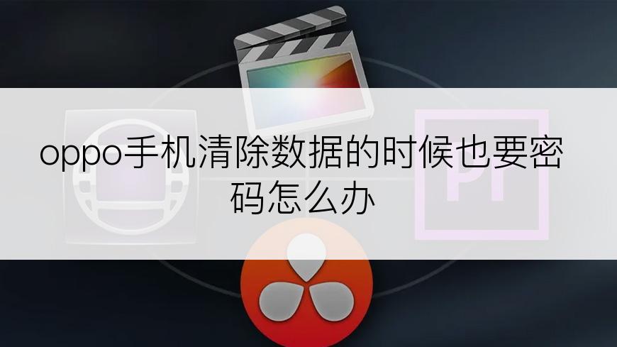 oppo手机清除数据的时候也要密码怎么办