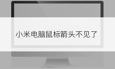 小米电脑鼠标箭头不见了