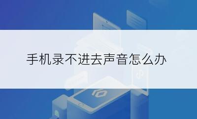 手机录不进去声音怎么办