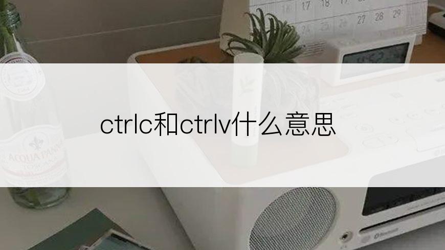 ctrlc和ctrlv什么意思