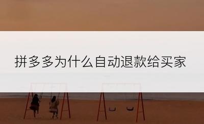 拼多多为什么自动退款给买家