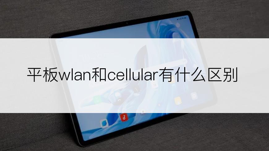 平板wlan和cellular有什么区别