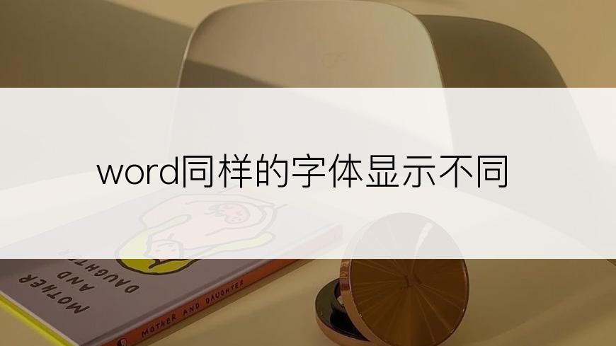 word同样的字体显示不同