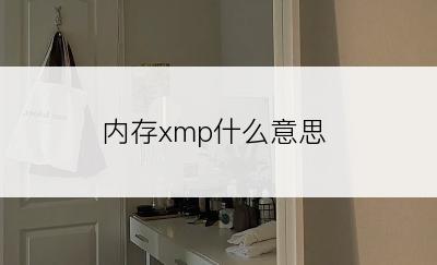 内存xmp什么意思