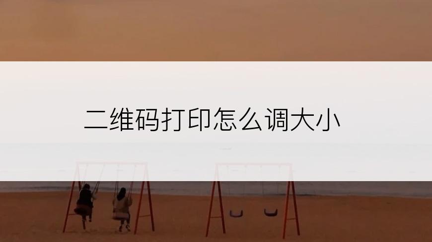 二维码打印怎么调大小