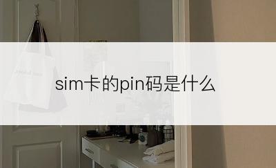 sim卡的pin码是什么