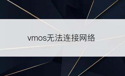 vmos无法连接网络