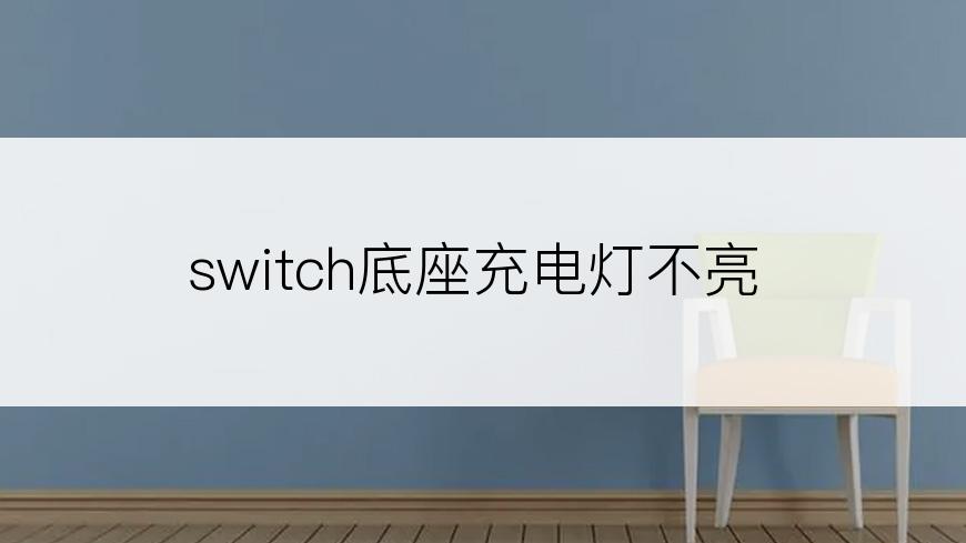 switch底座充电灯不亮