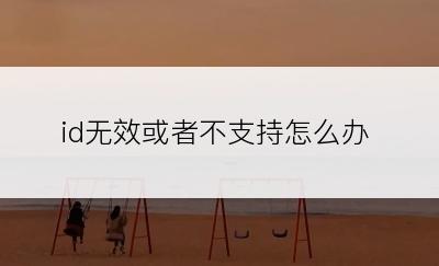 id无效或者不支持怎么办