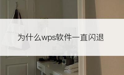 为什么wps软件一直闪退