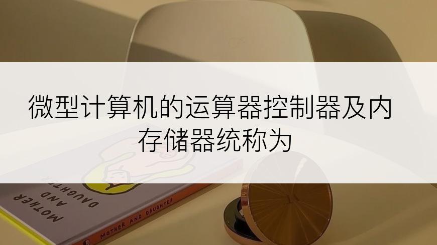 微型计算机的运算器控制器及内存储器统称为