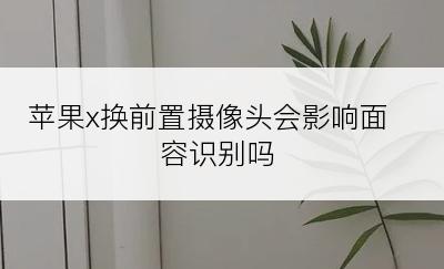 苹果x换前置摄像头会影响面容识别吗