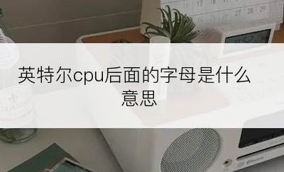 英特尔cpu后面的字母是什么意思