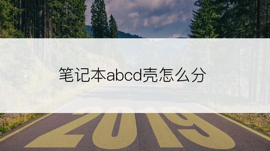 笔记本abcd壳怎么分