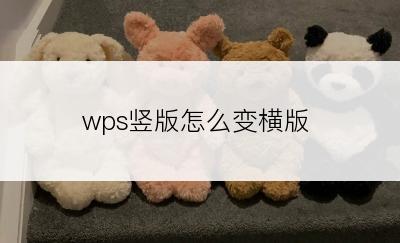 wps竖版怎么变横版