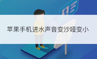 苹果手机进水声音变沙哑变小