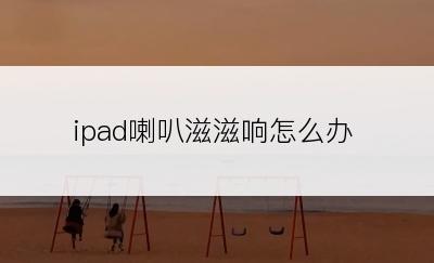 ipad喇叭滋滋响怎么办