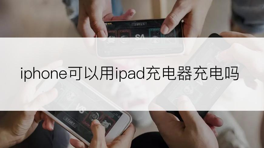 iphone可以用ipad充电器充电吗