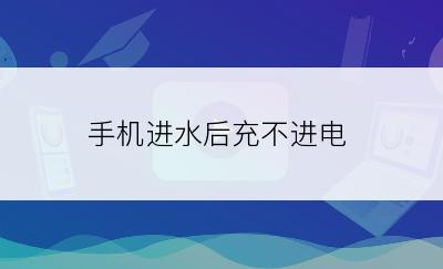 手机进水后充不进电