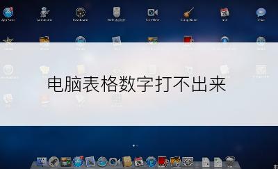 电脑表格数字打不出来