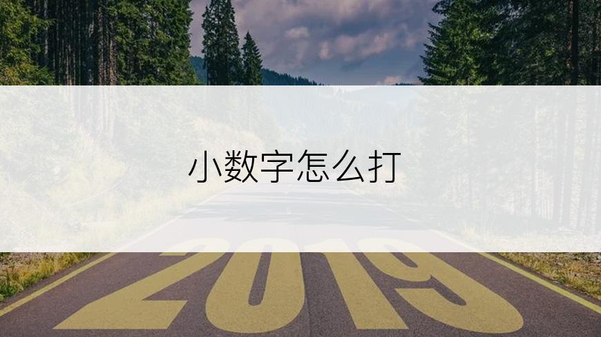 小数字怎么打