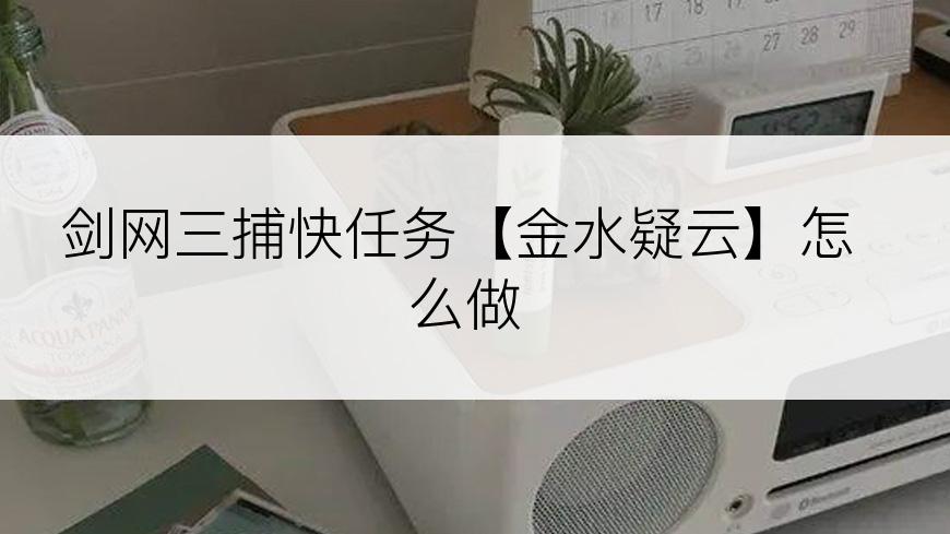 剑网三捕快任务【金水疑云】怎么做