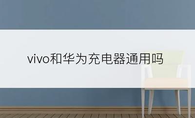 vivo和华为充电器通用吗