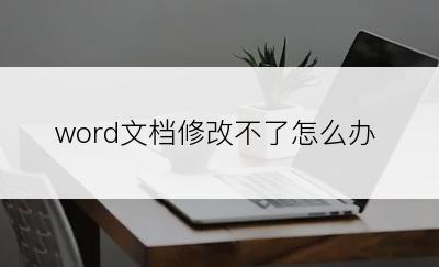 word文档修改不了怎么办