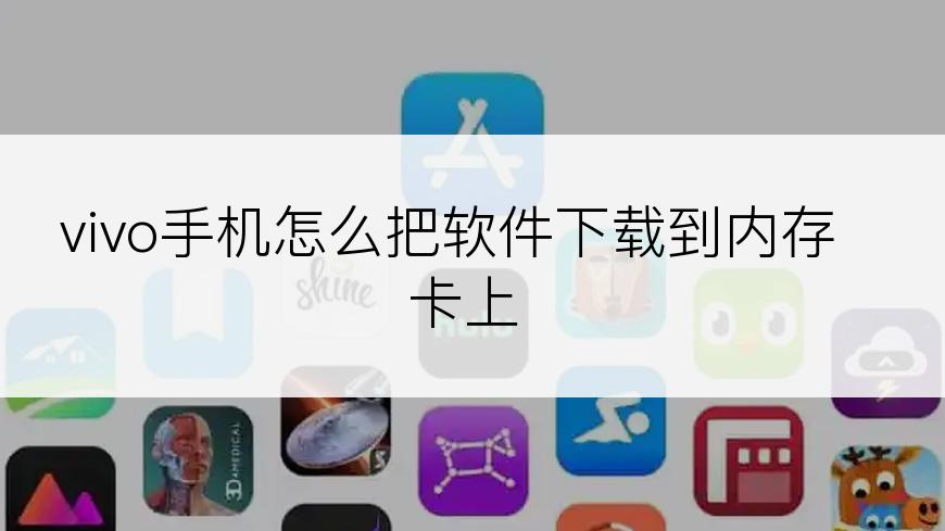 vivo手机怎么把软件下载到内存卡上