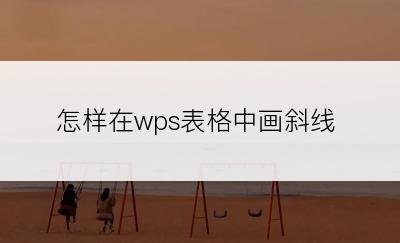 怎样在wps表格中画斜线