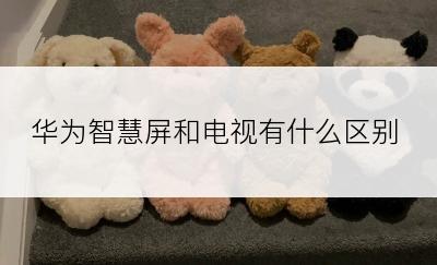 华为智慧屏和电视有什么区别