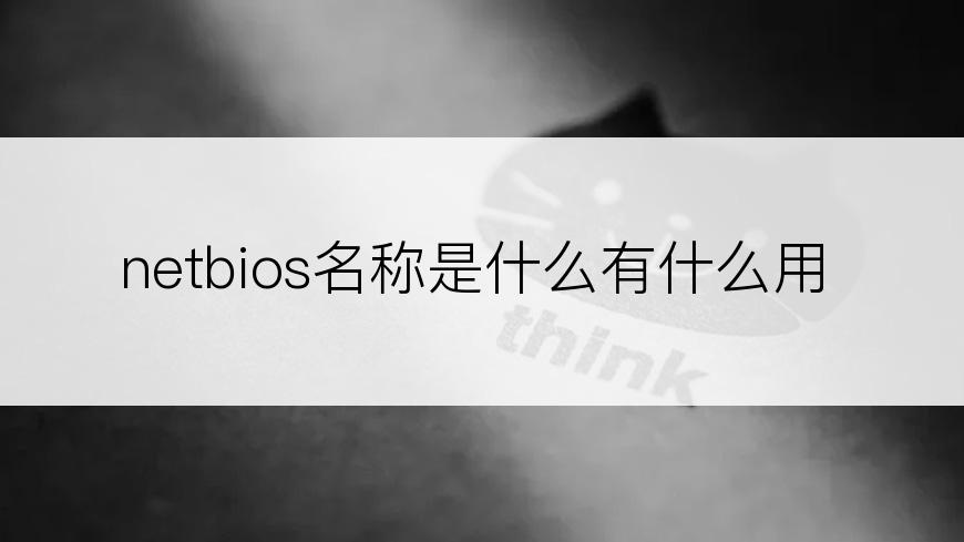 netbios名称是什么有什么用