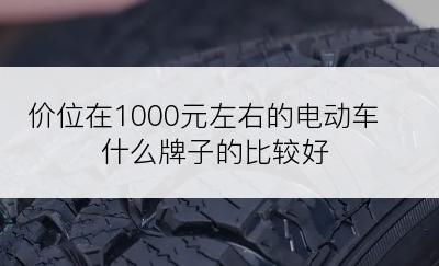 价位在1000元左右的电动车什么牌子的比较好