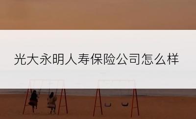 光大永明人寿保险公司怎么样