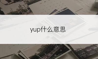 yup什么意思