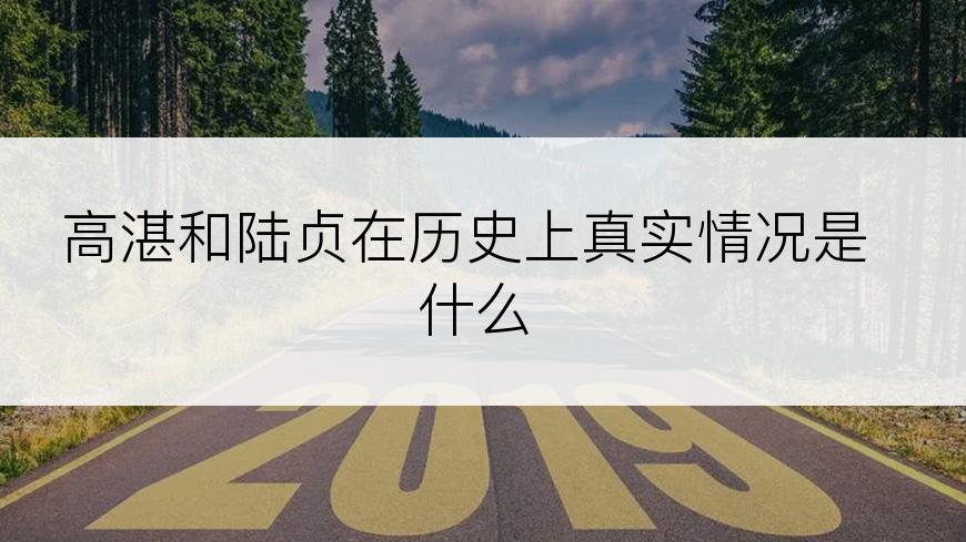 高湛和陆贞在历史上真实情况是什么